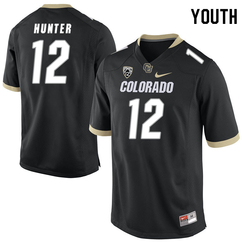 Youth #12 Travis Hunter Colorado Buffaloes College Football Jerseys Stitched Sale-Black
